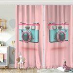 Pembe Zeminli Balonlar Desenli Bebek Odası Fon Perde Realhomes