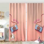 3D Gül ve Mektup Temalı Dijital Baskılı Bebek Odası Fon Perde Realhomes