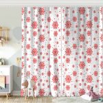 Renkli Yılbaşı Motifleri Bebek Odası Fon Perde Realhomes