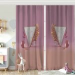 Modern Pembe Zeminli 3D Yıldız Desenli Bebek Odası Fon Perde Realhomes