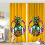 Yıldız Desenli Dijital Baskılı Bebek Odası Fon Perde Realhomes