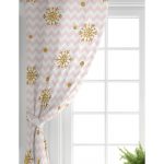 Zigzag Pudra Zeminli Altın Detaylı Modern Bebek Odası Fon Perde Realhomes