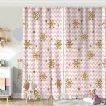 Zigzag Desen Baskılı Bebek Odası Fon Perde Realhomes