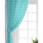 Zigzag Desen Baskılı Bebek Odası Fon Perde Realhomes