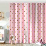 Geometrik Desenli 3D Özel Tasarımlı Modern Bebek Odası Fon Perde Realhomes