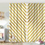 Zigzag Altın Kabartma Desenli Modern Tasarımlı Bebek Odası Fon Perde Realhomes