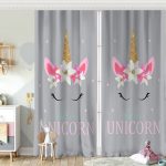 Gri Zeminde Fil ve Balon Desenli Çocuk Odası Fon Perde Realhomes