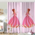 Pamuk Prenses Çizgifilm Desenli 3D Çocuk Odası Fon Perde Realhomes