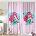 Siyah Zeminli Magic Unicorn Tasarımlı Çocuk Odası Fon Perde Realhomes