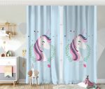 - Rh-CPerde-4332m-Mavi-Zeminli-Magic-Unicorn-Tasarimli-Cocuk-Odasi-Fon-Perde - Realhomes  Mavi Zeminli Magic Unicorn Tasarımlı Çocuk Odası Fon Perde Realhomes