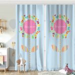 Gri Zeminde Baby Shower Tasarımlı Çocuk Odası Fon Perde Realhomes