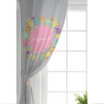 Gri Zeminde Baby Shower Tasarımlı Çocuk Odası Fon Perde Realhomes