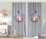 - Rh-CPerde-4348g-Gri-Zeminde-Unicorn-At-Desenli-Cocuk-Odasi-Fon-Perde - Realhomes Gri Zeminde Unicorn At Desenli Çocuk Odası Fon Perde Realhomes