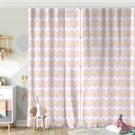 Pembe Balon ve Altın Kalpler Özel Tasarımlı Dekoratif Çocuk Odası Fon Perde Realhomes