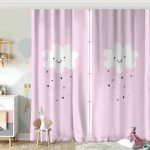 Beyaz Zeminde Renkli Kalpler Çocuk Odası Fon Perde Realhomes