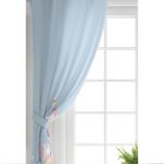 Mavi Zeminde Unicorn Tasarımlı Çocuk Odası Fon Perde Realhomes