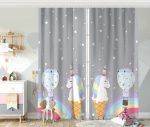 - Rh-CPerde-4369g-Gri-Zeminde-Unicorn-Tasarimli-Cocuk-Odasi-Fon-Perde - Realhomes  Gri Zeminde Unicorn Tasarımlı Çocuk Odası Fon Perde Realhomes