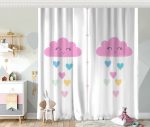 - Rh-CPerde-4370-Beyaz-Zeminde-Pembe-Bulutlu-Baby-Shower-Cocuk-Odasi-Fon-Perde - Realhomes  Beyaz Zeminde Pembe Bulutlu Baby Shower Çocuk Odası Fon Perde Realhomes