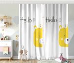 - Rh-CPerde-4372-Sari-Ayicik-Hello-Motifli-Cocuk-Odasi-Fon-Perde - Realhomes  Sarı Ayıcık Hello Motifli Çocuk Odası Fon Perde Realhomes