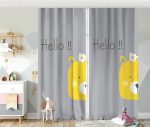 - Rh-CPerde-4372g-Sari-Ayicik-Hello-Motifli-Cocuk-Odasi-Fon-Perde - Realhomes  Sarı Ayıcık Hello Motifli Çocuk Odası Fon Perde Realhomes