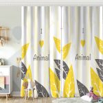 Sarı Ayıcık Hello Motifli Çocuk Odası Fon Perde Realhomes