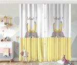 - Rh-CPerde-4374-Beyaz-Zeminde-Gri-Sari-Ayicik-Motifli-Bebek-Odasi-Fon-Perde - Realhomes  Beyaz Zeminde Gri Sarı Ayıcık Motifli Bebek Odası Fon Perde Realhomes