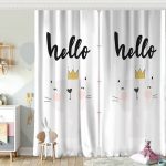 Hello Kedicik Özel Tasarımlı Bebek Odası Fon Perde Realhomes