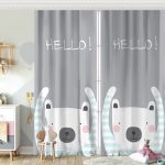 Renkli Şemsiyeler Özel Tasarımlı Bebek Odası Fon Perde Realhomes