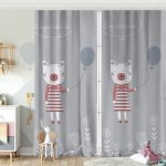 Uçan Sevimli Penguen Tasarımlı Bebek Odası Fon Perde Realhomes