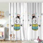 Gri Zeminde Atkılı Tavşan Motifli Bebek Odası Fon Perde Realhomes