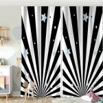 Beyaz Zeminde Balon Tasarımlı Bebek Odası Fon Perde Realhomes