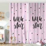 Gri Zeminde Little Star Yıldız Tasarımlı Bebek Odası Fon Perde Realhomes