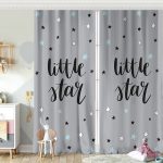Pembe Zeminde Little Star Yıldız Tasarımlı Bebek Odası Fon Perde Realhomes