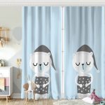 Gri Zeminde Little Star Yıldız Tasarımlı Bebek Odası Fon Perde Realhomes