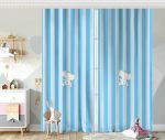 - Rh-CPerde-4528m-Mavi-Cizgili-Fil-Motifli-Bebek-Odasi-Fon-Perde - Realhomes  Mavi Çizgili Fil Motifli Bebek Odası Fon Perde Realhomes