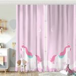 Mavi Unicorn At Desenli Dijital Baskılı Bebek Odası Fon Perde Realhomes