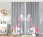 - Rh-CPerde-4553-Gri-Zeminde-Unicorn-At-Tasarimli-Bebek-Odasi-Fon-Perde - Realhomes  Gri Zeminde Unicorn At Tasarımlı  Bebek Odası Fon Perde Realhomes