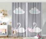 - Rh-CPerde-4563-Gri-Zeminde-Kugu-Motifli-Ozel-Tasarim-Bebek-Odasi-Fon-Perde - Realhomes  Gri Zeminde Kuğu Motifli Özel Tasarım Bebek Odası Fon Perde Realhomes