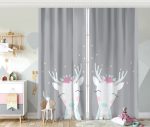 - Rh-CPerde-4565-Gri-Zeminli-Sevimli-Geyik-Tasarimli-Bebek-Odasi-Fon-Perde - Realhomes  Gri Zeminli Sevimli Geyik Tasarımlı Bebek Odası Fon Perde Realhomes