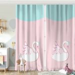 Gri Zeminli Sevimli Geyik Tasarımlı Bebek Odası Fon Perde Realhomes