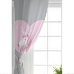 - Rh-CPerde-4573p-Gri-Zeminli-Pembe-Kalpli-Unicorn-Desenli-Cocuk-Odasi-Fon-Perde-1 - Realhomes  Gri Zeminli Pembe Kalpli Unicorn Desenli Çocuk Odası Fon Perde Realhomes