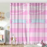 Gri Çizgili Baby Shower Çocuk Odası Fon Perde Realhomes