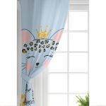 - Rh-CPerde-4821-Mavi-Zeminde-Be-Wild-Beautiful-Temali-Cocuk-Odasi-Fon-Perde-1 - Realhomes  Mavi Zeminde Be Wild & Beautiful Temalı Çocuk Odası Fon Perde Realhomes