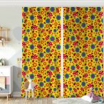 Realhomes Pembe Zeminde Uğurböceği Dijital Baskılı Modern Çocuk Odası Fon Perde Realhomes