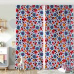 Realhomes Gri Zeminde Uğurböceği Dijital Baskılı Modern Çocuk Odası Fon Perde Realhomes