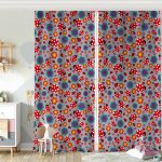 Realhomes Mavi Zeminde Uğurböceği Dijital Baskılı Modern Çocuk Odası Fon Perde Realhomes