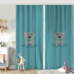 Realhomes Köpek Desenli Dijital Baskılı Modern Çocuk Odası Fon Perde Realhomes