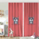 Realhomes Köpek Desenli Dijital Baskılı Modern Çocuk Odası Fon Perde Realhomes