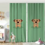 Realhomes Köpek Desenli Dijital Baskılı Modern Çocuk Odası Fon Perde Realhomes