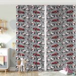 Realhomes Beyaz Zeminde Balkabağı Dijital Baskılı Modern Çocuk Odası Fon Perde Realhomes